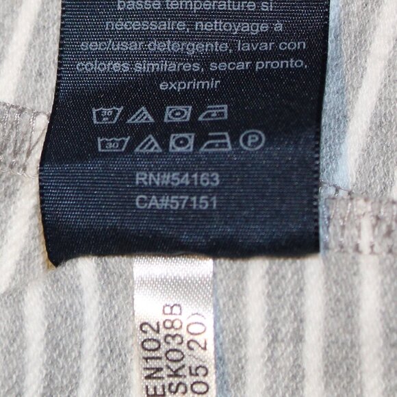 Tommy Hilfiger Women's Gray & White Striped Double-Breasted Blazer Jacket Size M - Picture 6 of 11